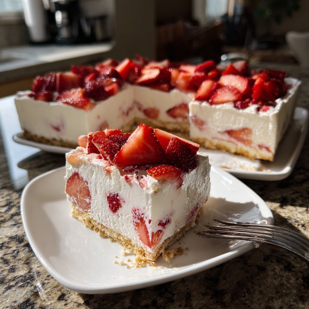 No-Bake Strawberry Ice Cream Cake