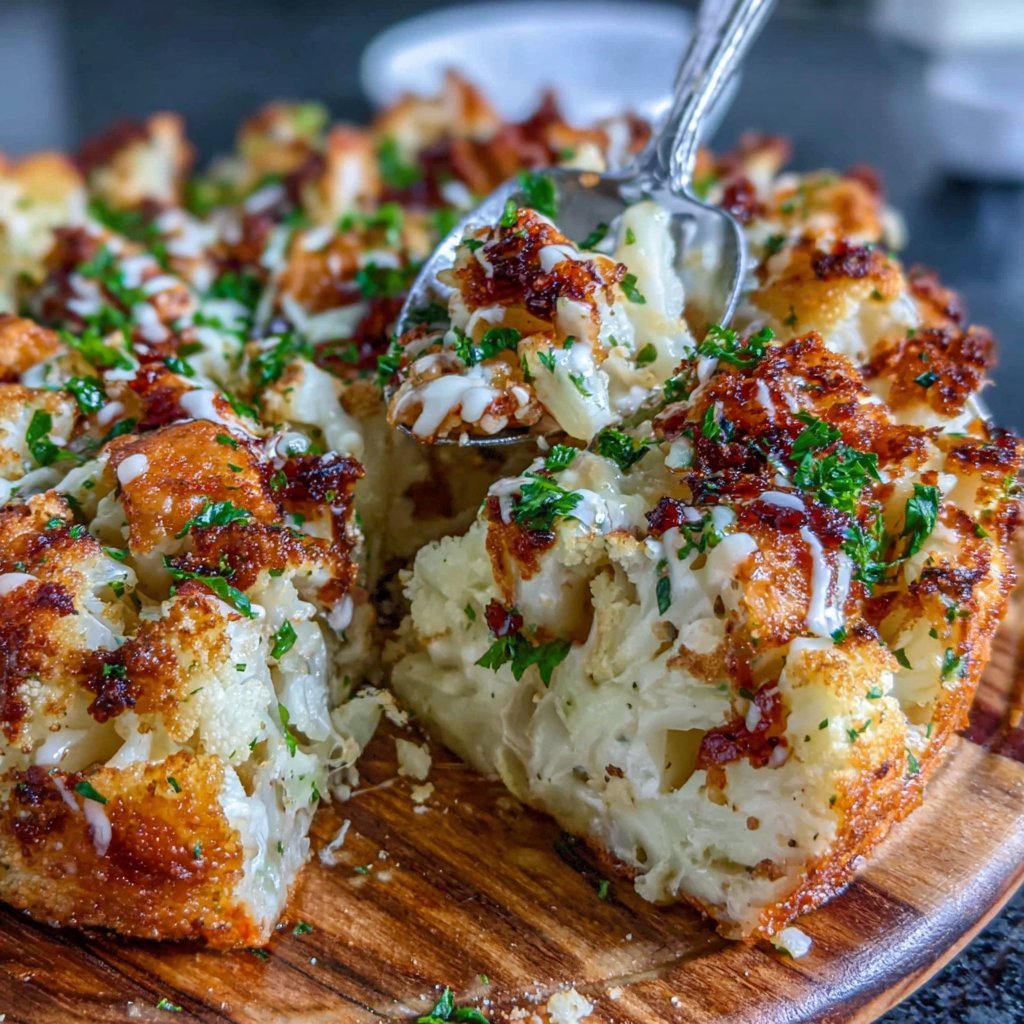 Roasted Cauliflower Spring Brunch Bake