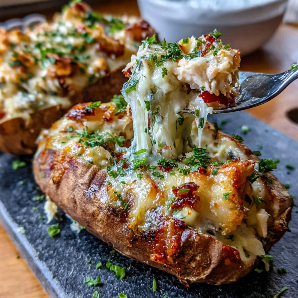 Tuna Stuffed Sweet Potatoes