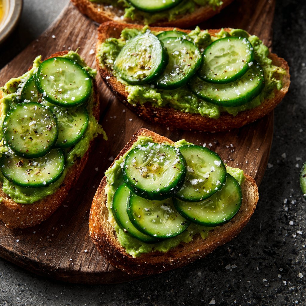 Avocado Cucumber Toast