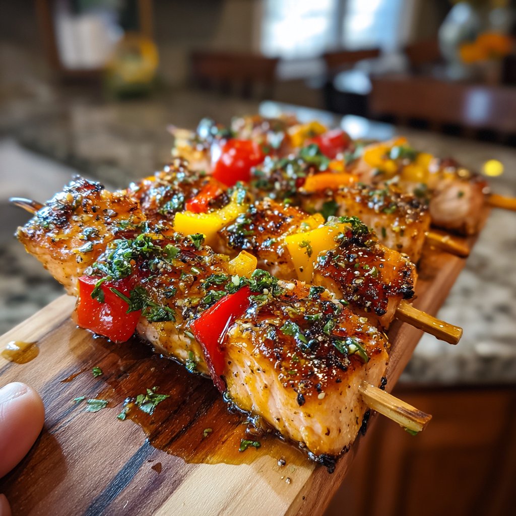 Sweet and Smoky Salmon Skewers