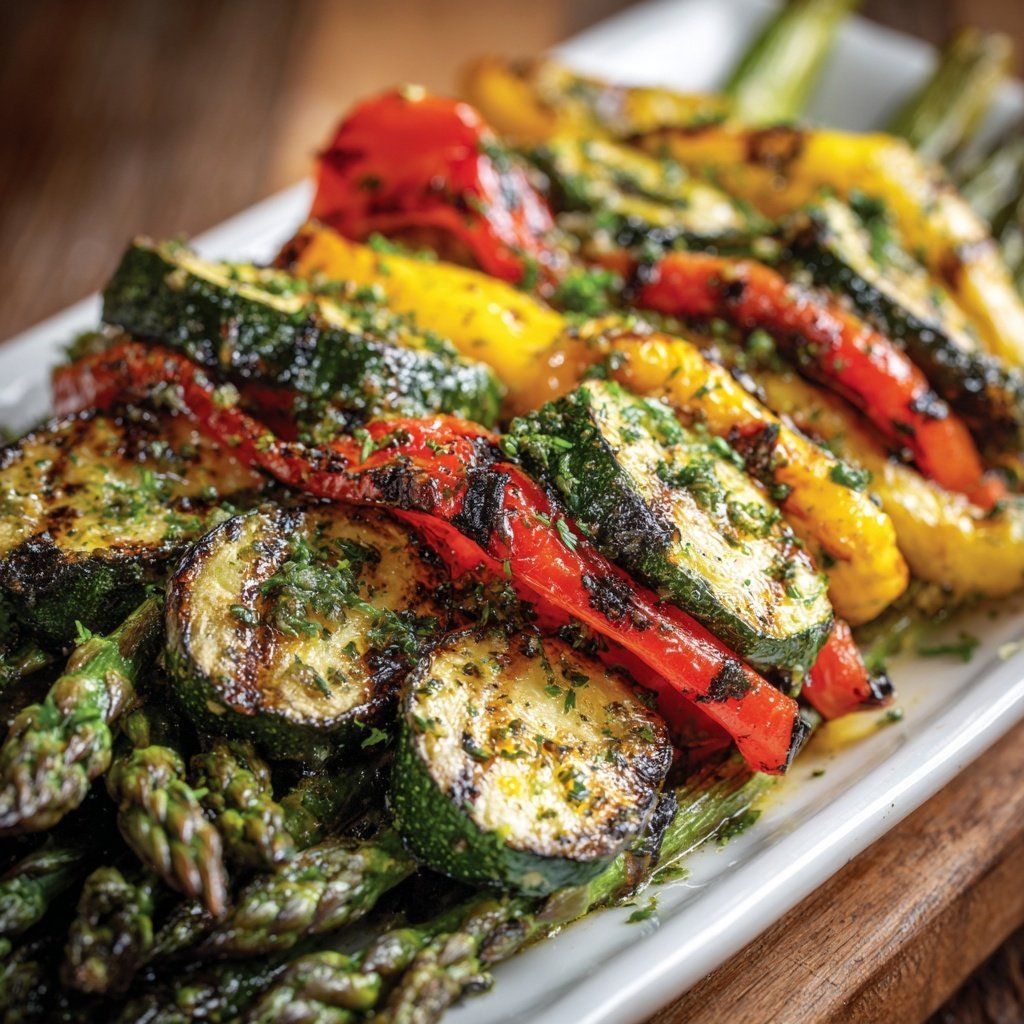 Healthy Lemon Herb Grilled Veggies