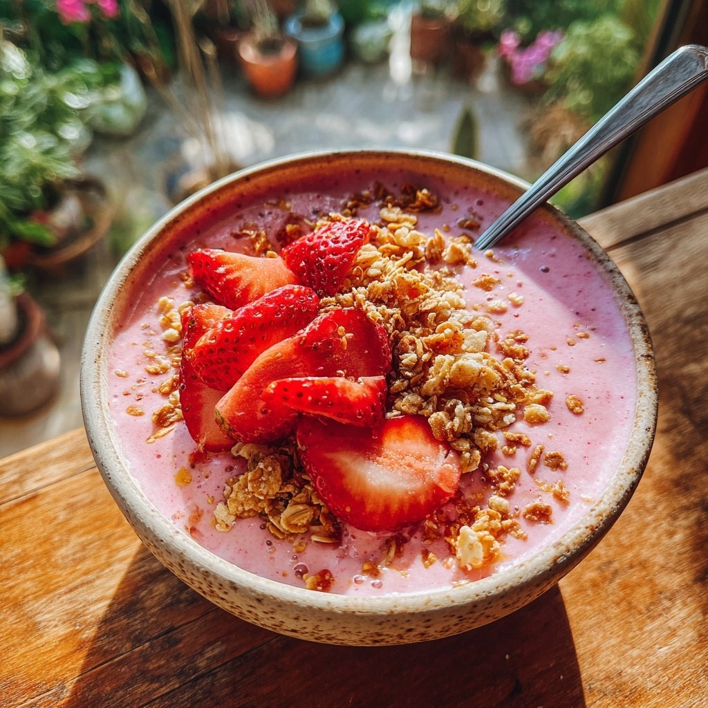 Strawberry Cheesecake Smoothie Bowl